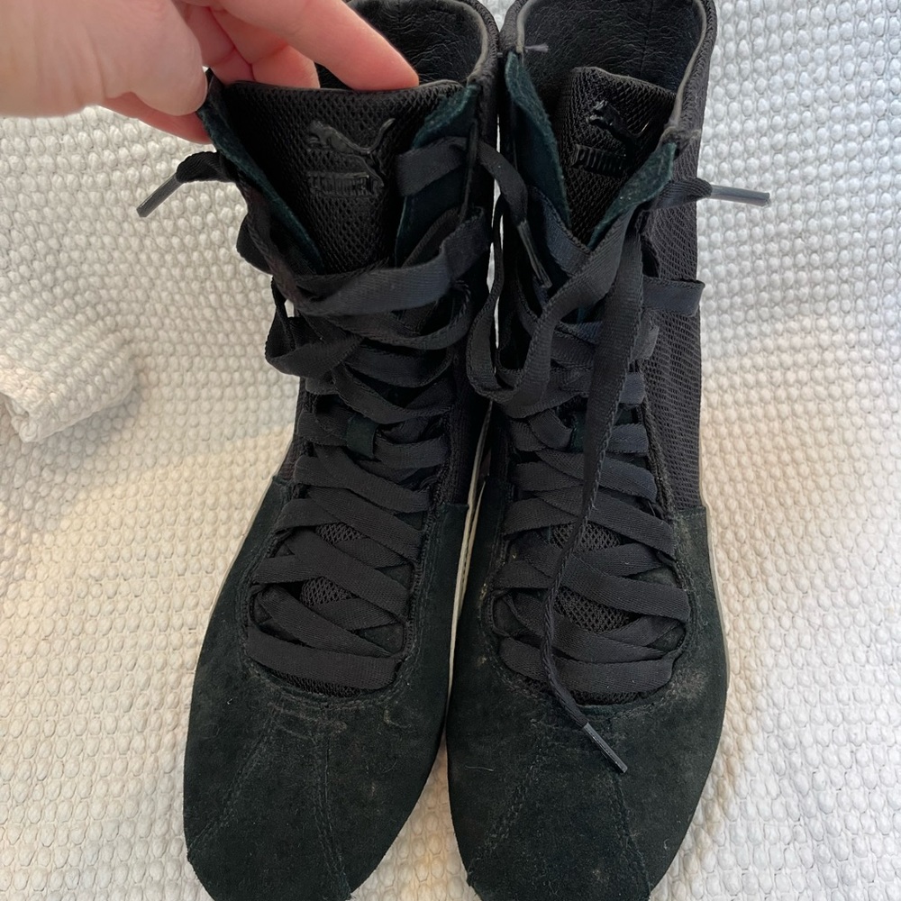 Puma black wrestling boots